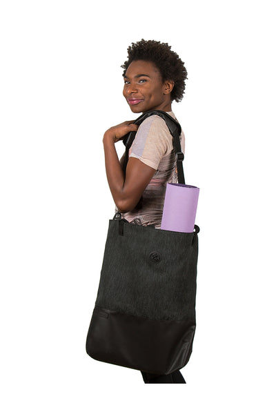 Yoga Mat Tote Bag with girl