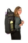 the guru backpack in use woman